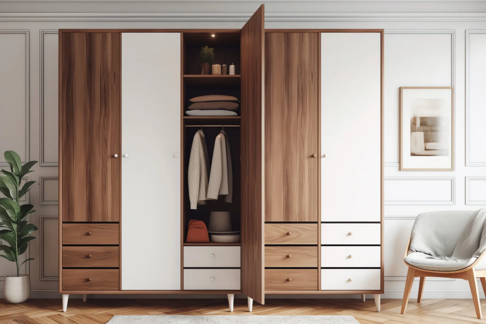 Urban Oak wardrobes detail